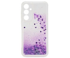 iLike Samsung Galaxy A35 Silikoninis dėklas Vanduo Glitter Violetinė