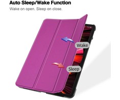 Dėklas na tablet iLike iPad 10.2 Tri-Fold Eco* Leather Stand Case Violetinė