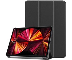 iLike Tri-Fold Plāns Eko-Ādas Statīva Maks Galaxy Tab S9 Ultra 14.6'' X910 / X916B / X918N (2023) Melns