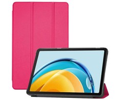 iLike Galaxy Tab A9 8.7 X110 Tri-Fold Eco-Leather Stand Case Coral Rožinė