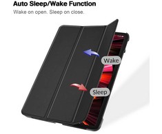 Dėklas na tablet iLike "Tri-Fold Eco-Leather Stand Case Xiaomi Pad 6/6 Pro 11'' 2023" Juodas