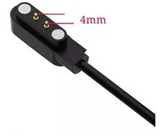 Išmanusis laikrodis iWear CH2 Universāls USB 1m Vada Lādētājs Viedajam Pulkstenim 2-pin 4mm magnētisks