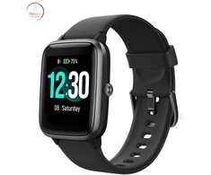 Išmanusis laikrodis iWear G5 Alumīnija Sporta BT Zvana Viedais pulkstenis ar Sirds ritma &amp; Asins skābekļa mērītāju + extra aproce Melna
