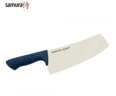 Samura Arny Cleaver Kitchen peilis 208mm AUS-8 Juodas TPE Navy comfort handle HRC 59