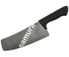 Samura Arny Stonewash Cleaver peilis 208mm AUS-8 Navy TPE comfort handle HRC 59
