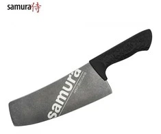 Samura Arny Stonewash Cleaver peilis 208mm AUS-8 Navy TPE comfort handle HRC 59
