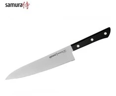 Samura Harakiri Serrated Kitchen Chef's peilis 208mm from AUS 8 Japanese steel 58 HRC