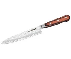 Samura Kaiju with Bolster Kitchen peilis Utility 150mm from AUS 8 hammered Japanese steel 58 HRC