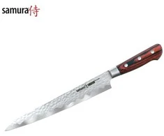 Samura Kaiju with Bolster Kitchen peilis Yanagiba 240mm from AUS 8 hammered Japanese steel 58 HRC