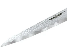 Samura Kaiju with Bolster Kitchen peilis Yanagiba 240mm from AUS 8 hammered Japanese steel 58 HRC
