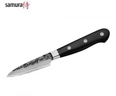 Samura Pro-S Lunar Kitchen Paring peilis 78mm blade Hammered Damascus Japan steel 61 HRC