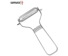 Samura Sharp &amp; Effortless metalinis daržovių skustuvas su Julienne 61 mm peiliu iš japoniško plieno sidabro