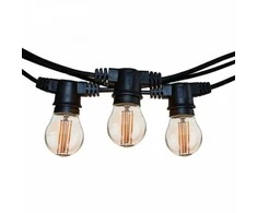 Schneider Electric Visional 03-628 rindas LED Dārza virtene ar 10 ligzdām / 10m / solis 1m (bez spuldzēm) melna