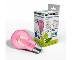 Visional LEMPA LED E27 8W AUGALAMS FILAMENTINĖ