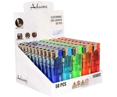 Adamo žiebtuvėlis 149001 piezo su LED šviesa 50vnt