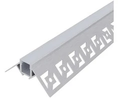 Avide įleidžiamas aliuminio profilis išoriniam kampui 50x22mm su matiniu dangteliu, 1m