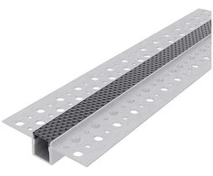 Avide įleidžiamas aliuminio U profilis 52.5x13.3mm su juodu dangteliu, 1m