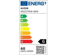 Avide kaitrinė lemputė 60W E27 A55