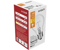Avide kaitrinė lemputė 60W E27 A55