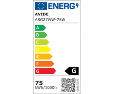 Avide kaitrinė lemputė 75W E27 A55