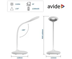 Avide LED įkraunamas stalinis šviestuvas 4W baltas