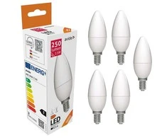 Avide LED lemputė 2.5W B35 E14 4000K 5vnt