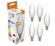 Avide LED lemputė 6.5W B35 E14 4000K 5vnt