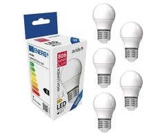 Avide LED lemputė 6.5W G45 E27 6400K 5vnt