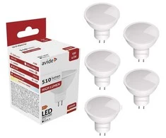 Avide LED lemputė 6W GU5.3 12V 3000K 5vnt