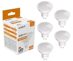 Avide LED lemputė 6W GU5.3 12V 4000K 5vnt
