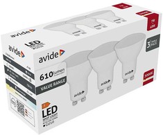 Avide LED lemputė 7W GU10 3000K 3vnt