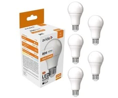 Avide LED lemputė 8W A60 E27 4000K 5vnt