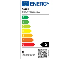 Avide LED lemputė 8W E27 4000K 5vnt