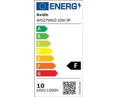 Avide LED lemputės 10W A60 E27 3000K, 3 vnt.
