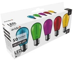 Avide LED lemputės 1W E27 Decor Filament, 5 vnt.