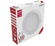 Avide LED Lubinis šviestuvas 6W 3000K Round ALU