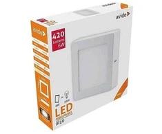 Avide LED Lubinis šviestuvas 6W 4000K Square ALU