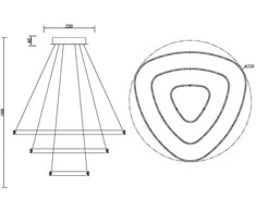 Avide LED Lubinis šviestuvas Ilaria 75W