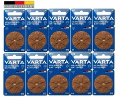 Elementai klausos aparatams 312 VARTA 60vnt