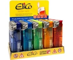 Elico žiebtuvėlis piezo P1821 su LED šviesa 25vnt
