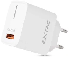 Entac greitas įkroviklis USB-A 18W baltas