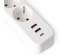 Entac Ilgiklis 3 lizdų 2USB-A + USB-C, 1.5 m