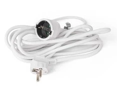 Entac ilgiklis su įžeminimu 5m 3680W IP20 baltas