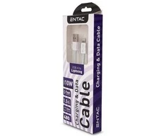 Entac kabelis USB-A - Lightning 1.5m 2A 10W nailonas žalias