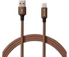 Entac kabelis USB-A - Lightning 1.5m 2A 10W nailonas rudas