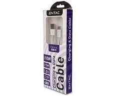 Entac kabelis USB-A - USB-C 1.5m 2A 10W nailonas žalias
