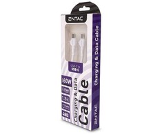 Entac kabelis USB-C - USB-C 1.5m 3A 60W USB-Classic baltas