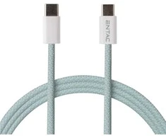 Entac kabelis USB-C - USB-C 1.5m 3A 60W nailonas žalias