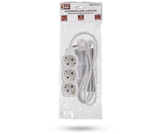 Ilgiklis Entac 3 lizdų 3G1.5 1.5m 3680W