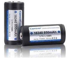 KeepPower akumuliatorius 16340 850mAh 3,7V 2vnt.